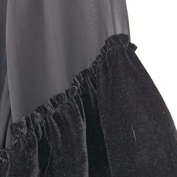 🍭Style & Co Plus Size Velvet Trimmed Blouse Sheer - Picture 5 of 5